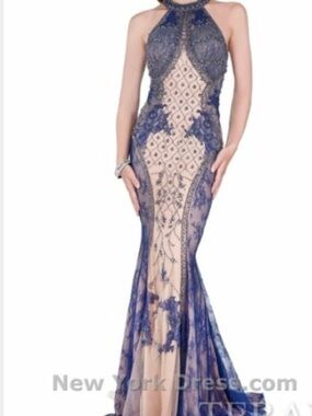 COPY - Royal Blue beaded gown